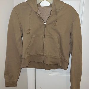 brandy melville cropped zip up